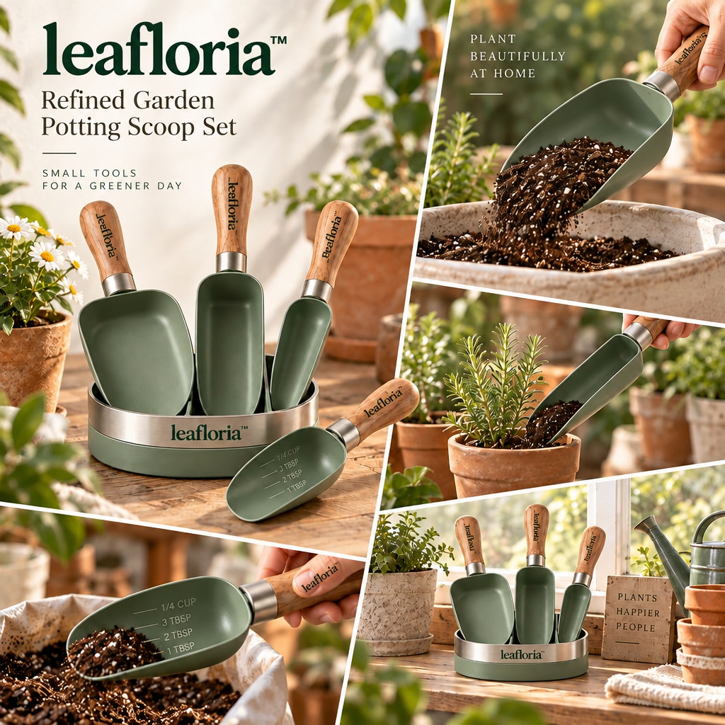 leafloria™ Refined Garden Potting Scoop Set
