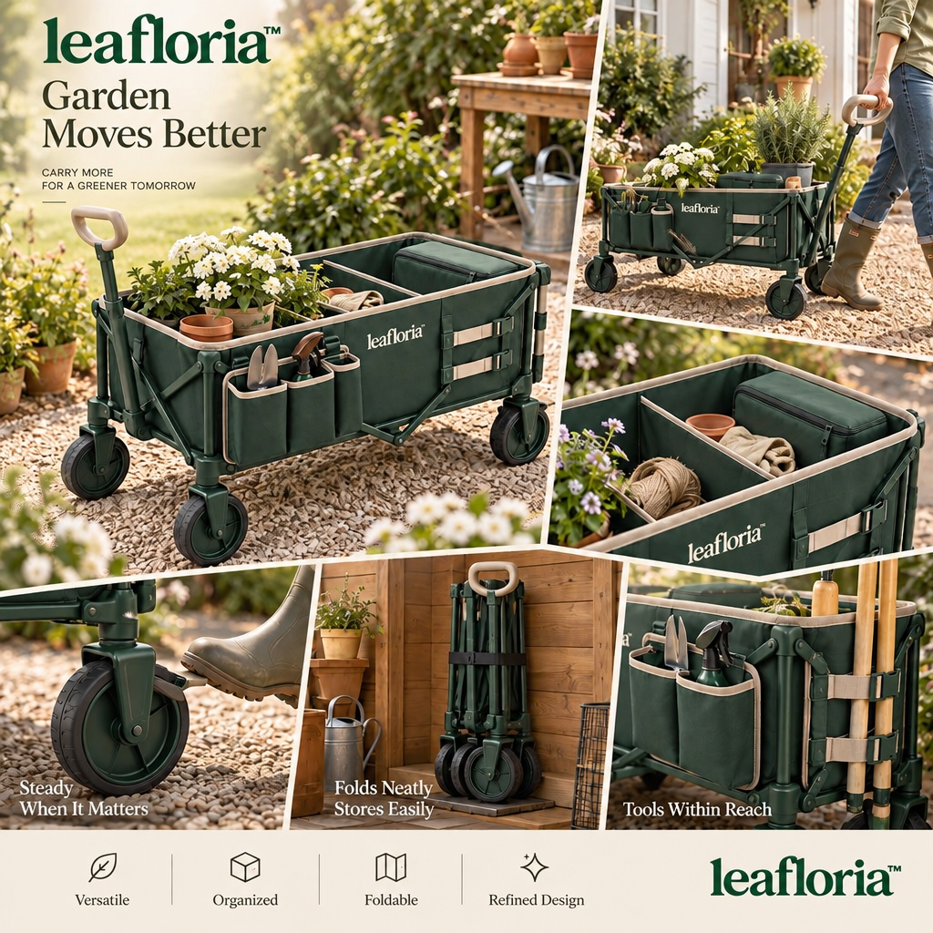 leafloria™ Versatile Foldable Garden Utility Cart
