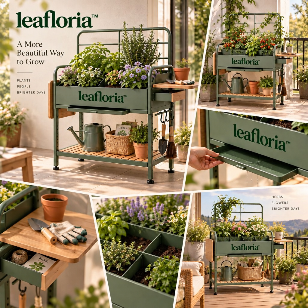 leafloria™ Elegant Raised Planter Stand