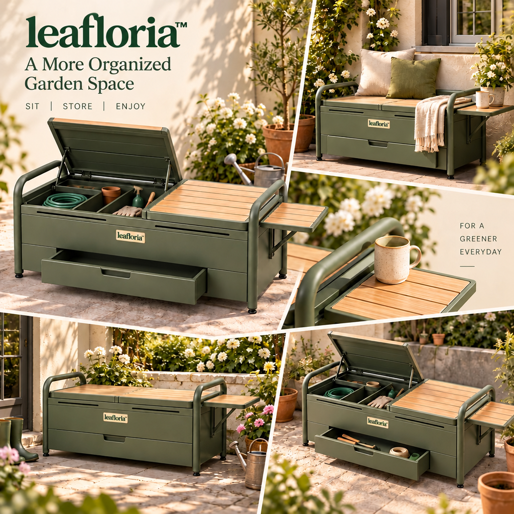 leafloria™ Spacious Garden Storage Bench