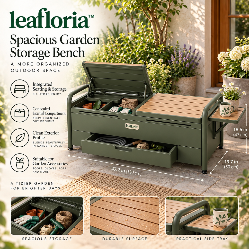 leafloria™ Spacious Garden Storage Bench