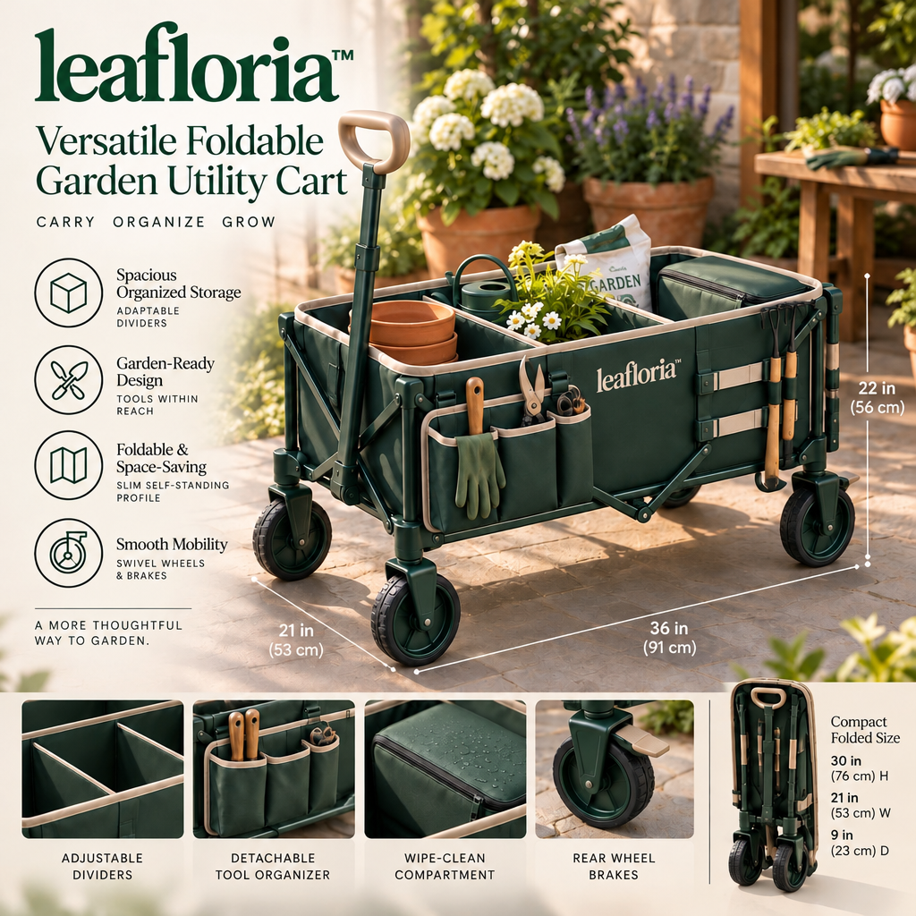 leafloria™ Versatile Foldable Garden Utility Cart