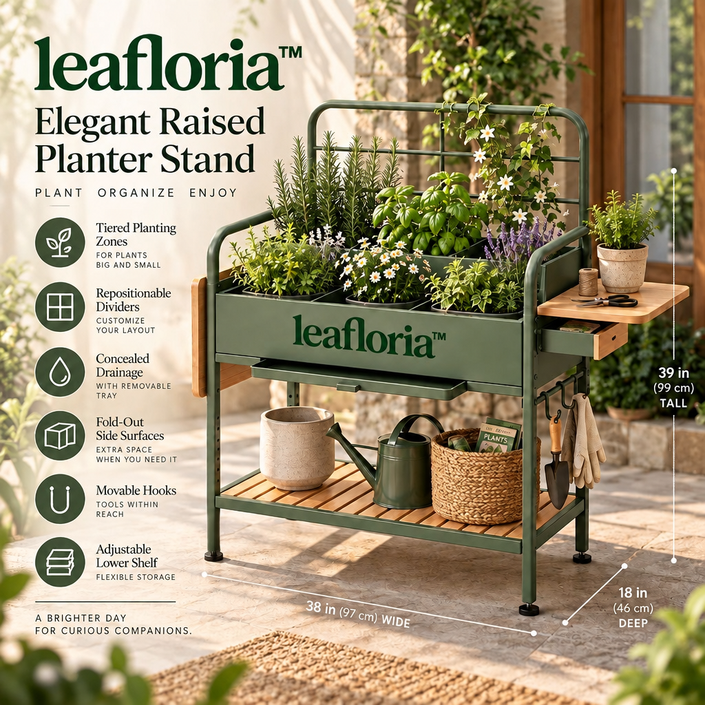 leafloria™ Elegant Raised Planter Stand