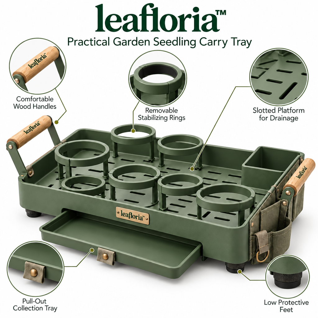 leafloria™ Practical Garden Seedling Carry Tray