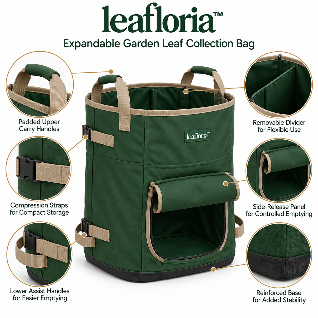 leafloria™ Expandable Garden Leaf Collection Bag