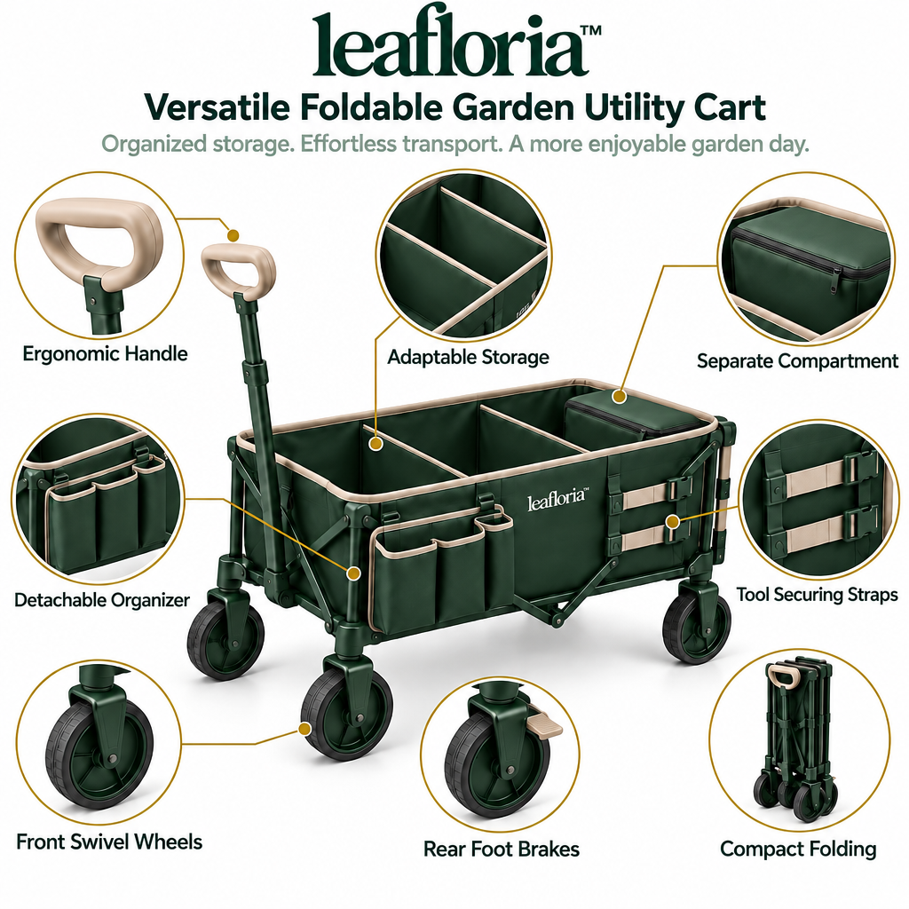 leafloria™ Versatile Foldable Garden Utility Cart